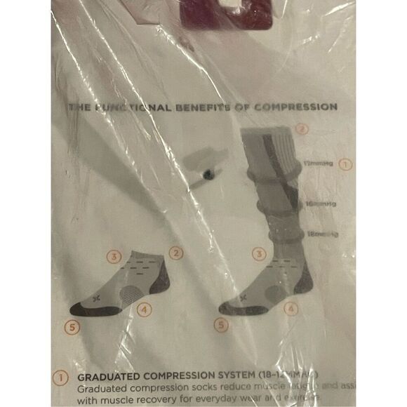TOMMIE COOPER women’s Ankle 7-9.5 Athletic Lightweight Compression Sock slate gr - Picture 6 of 6